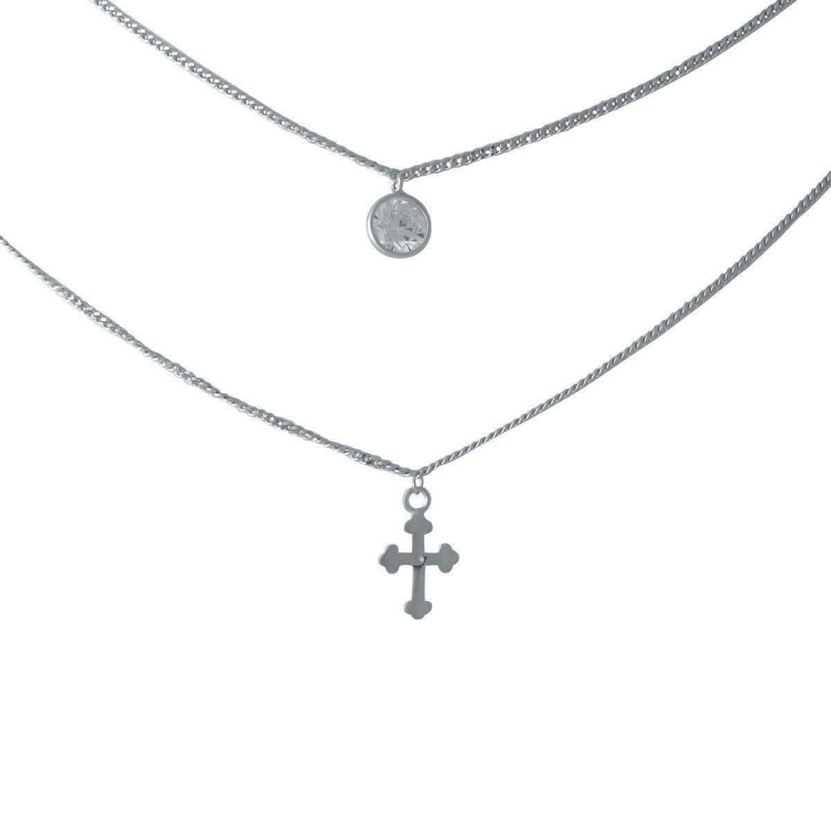 

Серебряное колье с фианитами 1993729 40-43 см