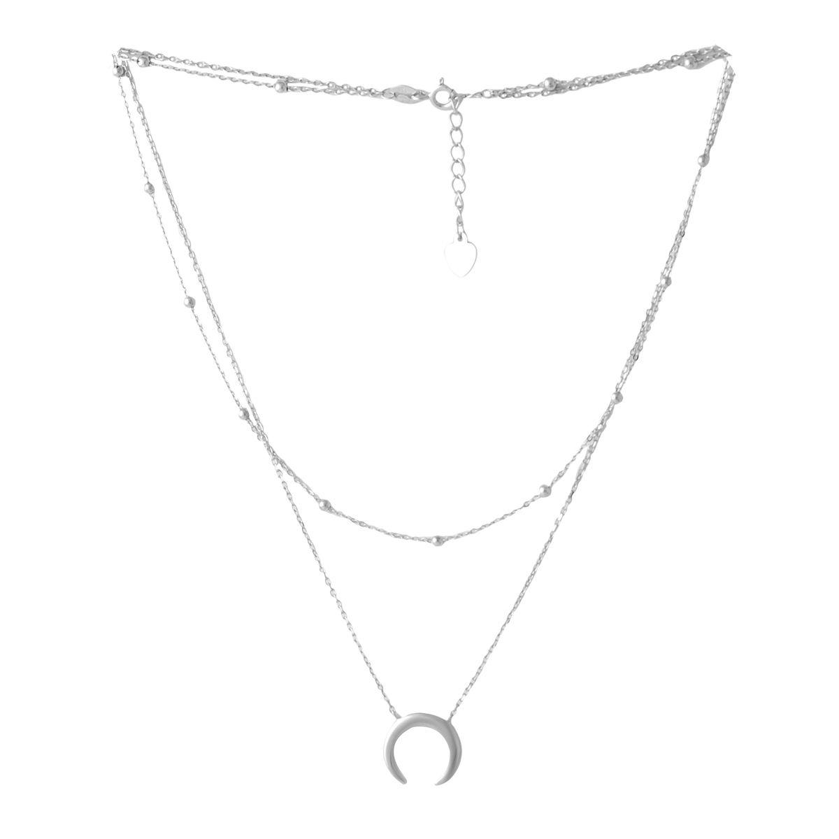 

Серебряное колье без камней 2052937 45 см