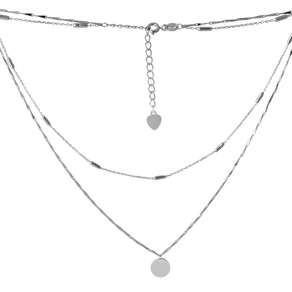 

Серебряное колье без камней 2068273 45 см