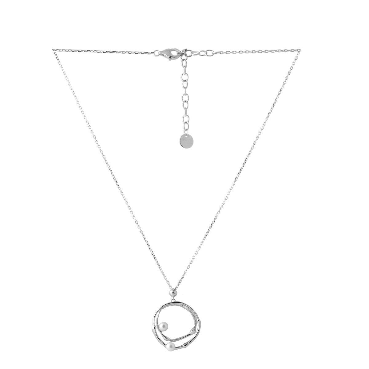 

Серебряное колье с натуральным жемчугом 2056607 50 см