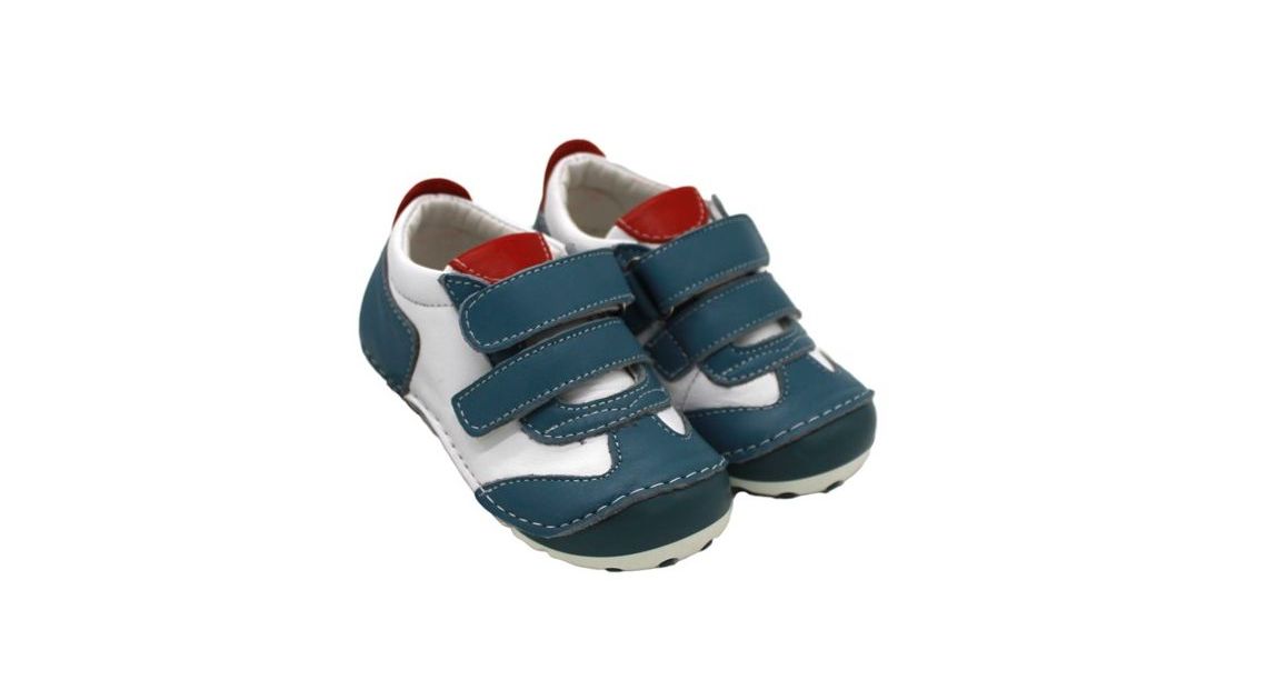 

Туфли Dog Bebe 22(р) бело-бирюзовые с красными вставками (205-5)