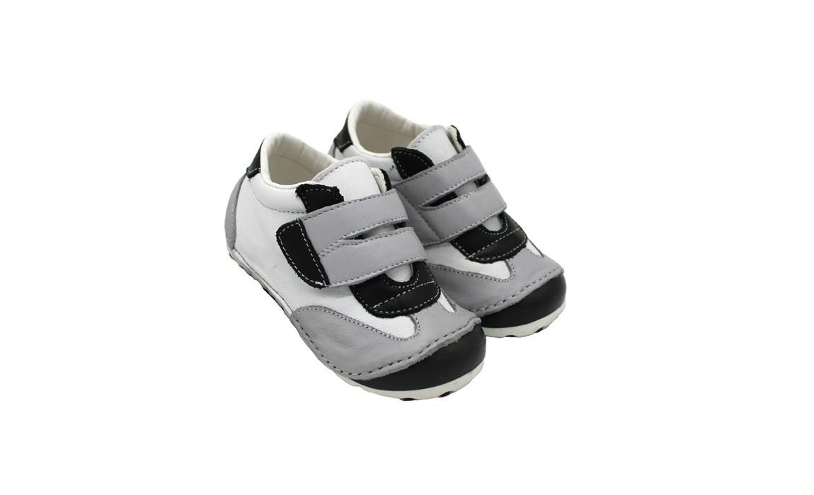 

Туфли Dog Bebe 22(р) бело-серые с чёрными вставками (212-2)