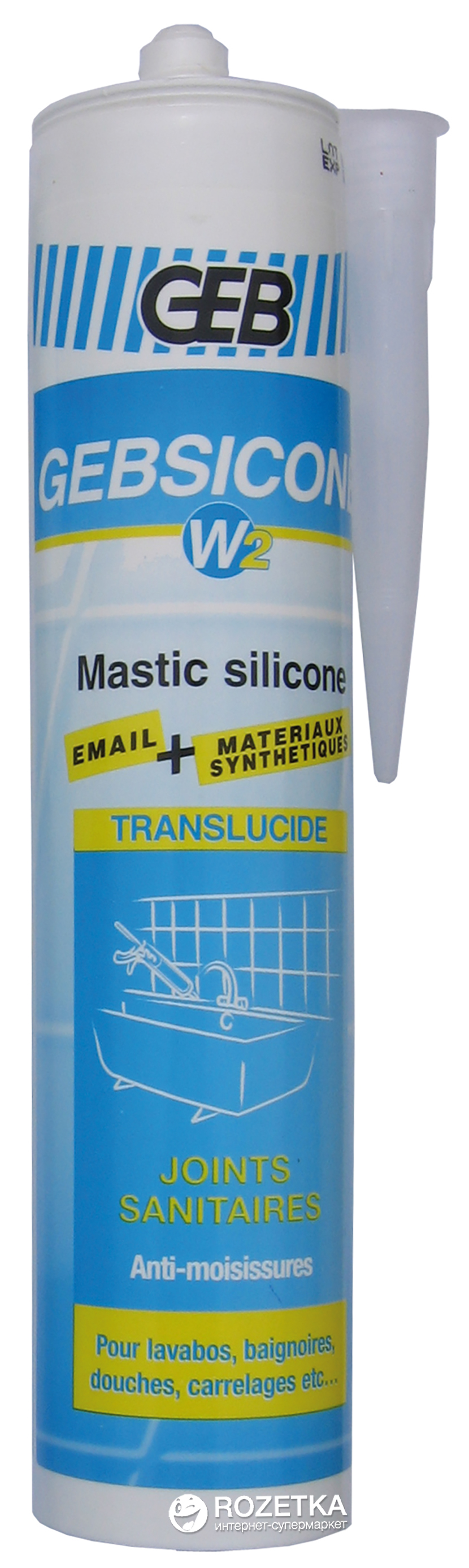 Mastic GEBSICONE Silicone BLANC 310ML