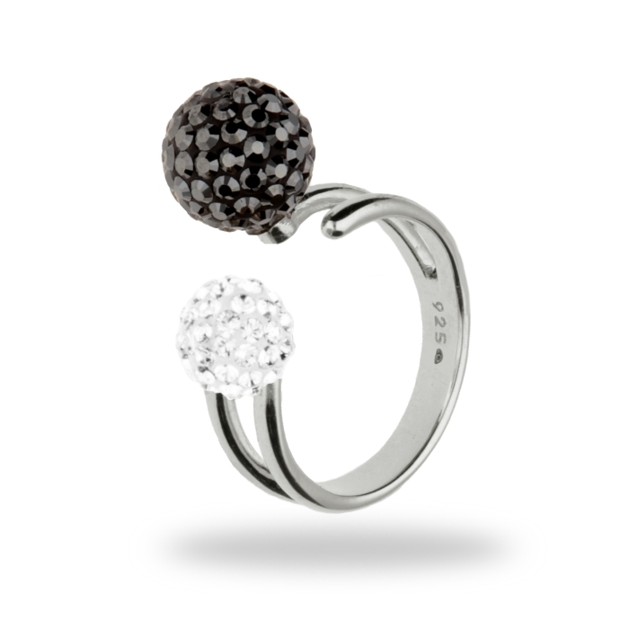 

Серебряное кольцо SPARK PAVEBALL со Swarovski модели PCK8K6JC