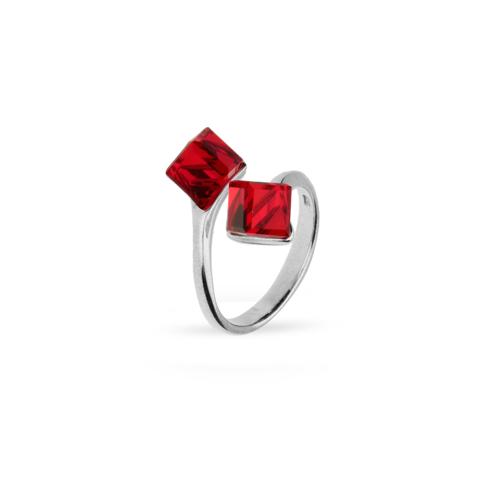 

Серебряное кольцо SPARK Cube со Swarovski модели P48416PSI