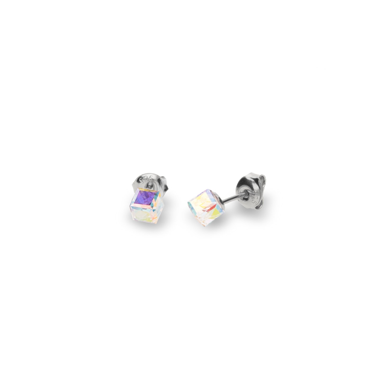 

Серебряные серьги SPARK Small Cube 4x4 мм со Swarovski модели K48414AB