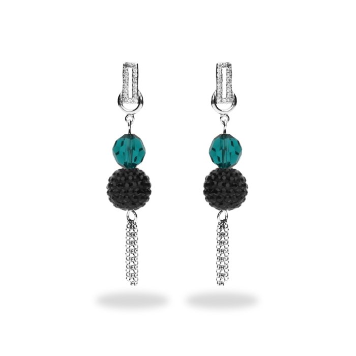 

Серебряные серьги SPARK Pave Tassel со Swarovski модели KC860011JBZ