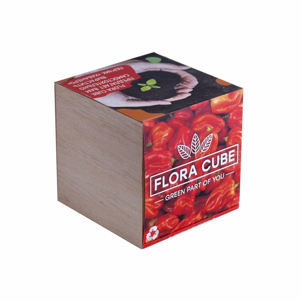

Подарочный набор для выращивания растений FLORA CUBE "Перец Хабанеро"