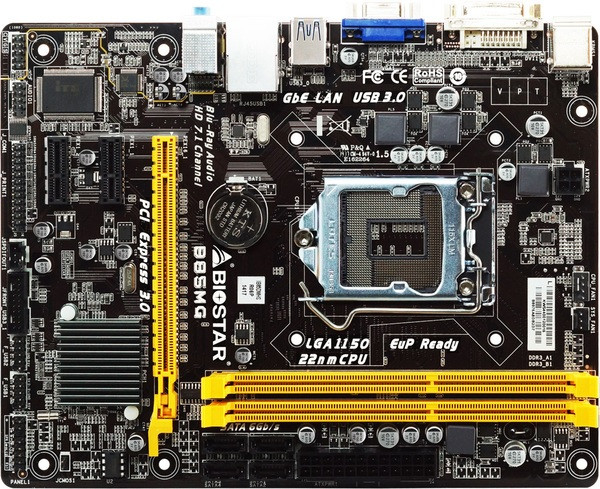 

Материнська плата Biostar B85MG (s1150, Intel B85, PCI-Ex16) OEM
