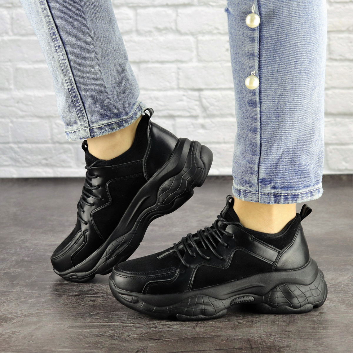 

Женские кроссовки Fashion Isabella 1501 38 размер 24 см Черный