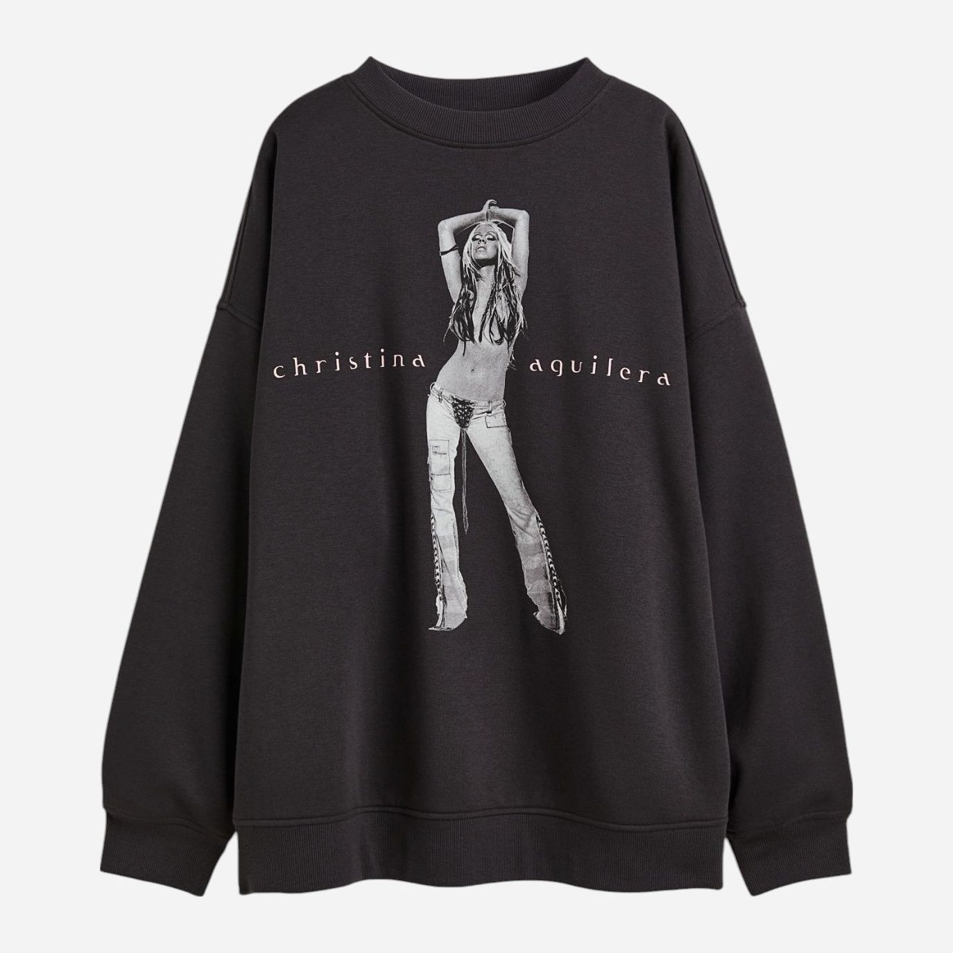 Акція на Світшот жіночий H&M 1127637wer L Темно-сірий від Rozetka
