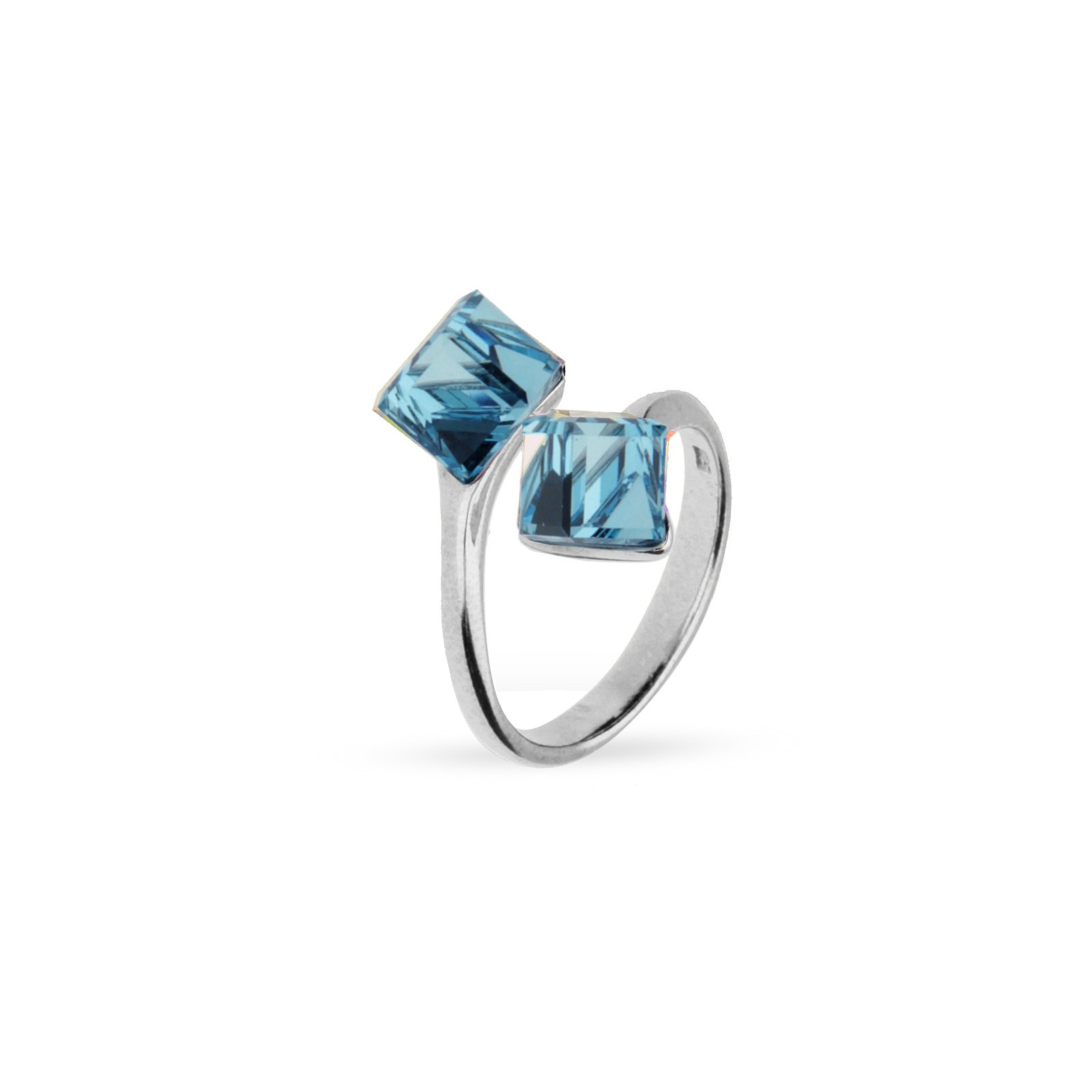 

Серебряное кольцо SPARK Cube со Swarovski модели P48416PAQ