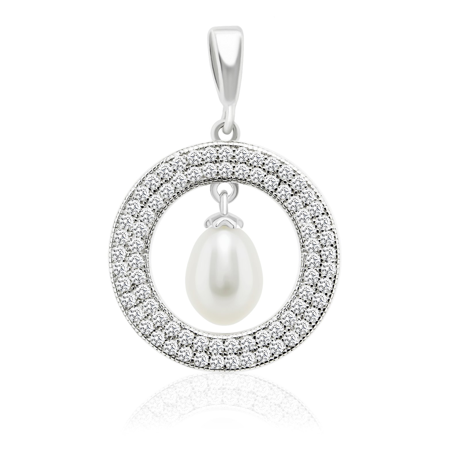 

Серебряная подвеска Silvex925 с фианитом и жемчугом модели ПК2ФЖ/414