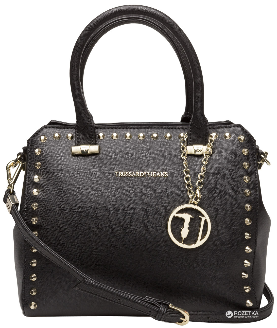 Женская сумка Trussardi Borsa Donna 75BN01 Черная (8058322358318 ...
