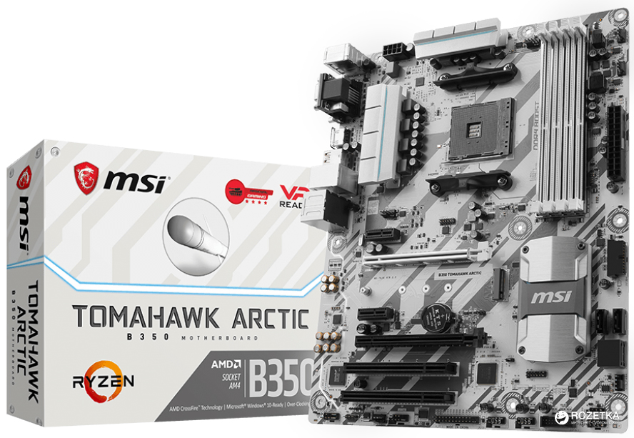 Материнская плата MSI B350 Tomahawk Arctic (sAM4, AMD B350