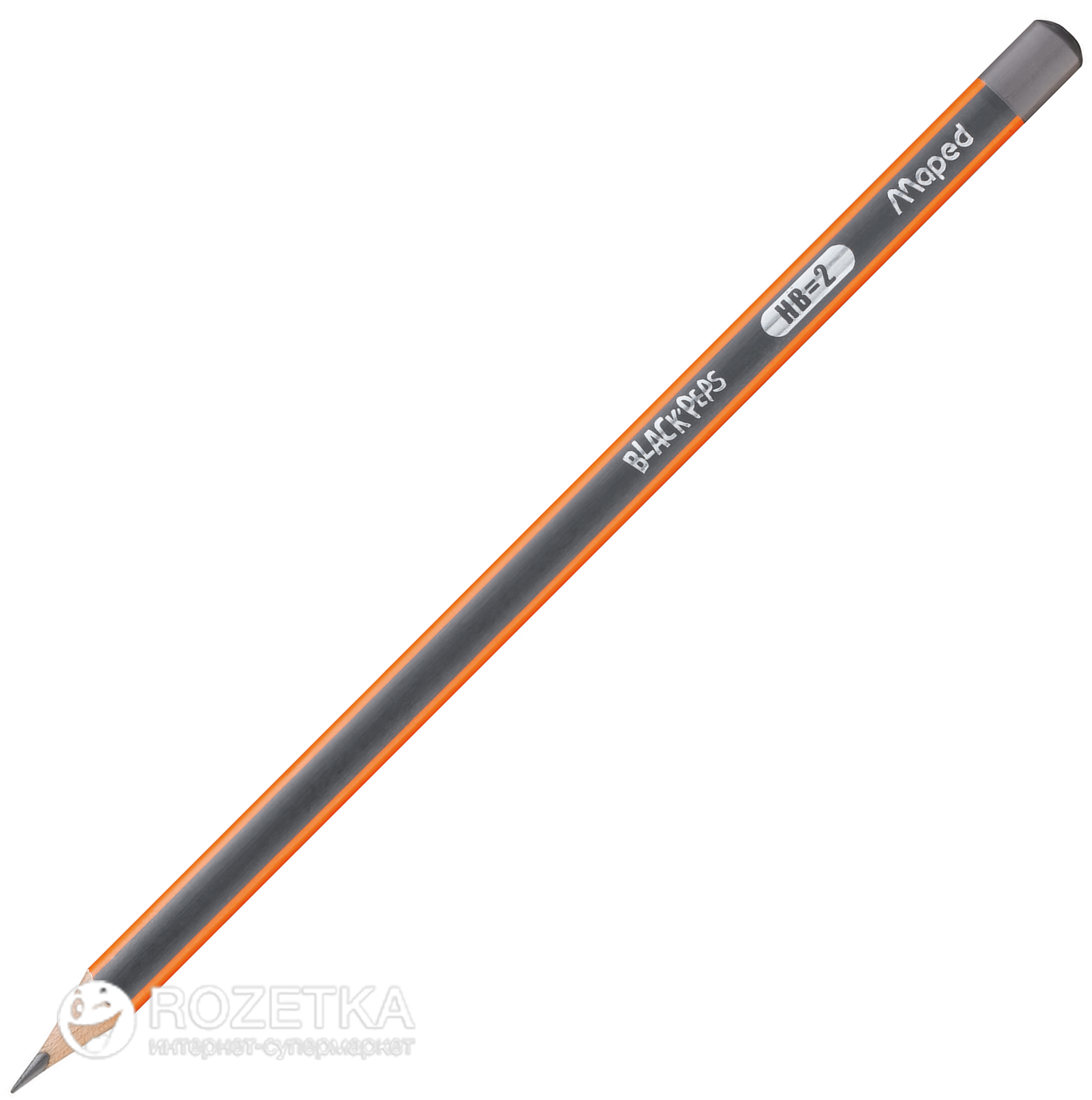 

Набор карандашей графитовых 12 шт Maped Black Peps HB Серо-оранжевый (MP.850021)