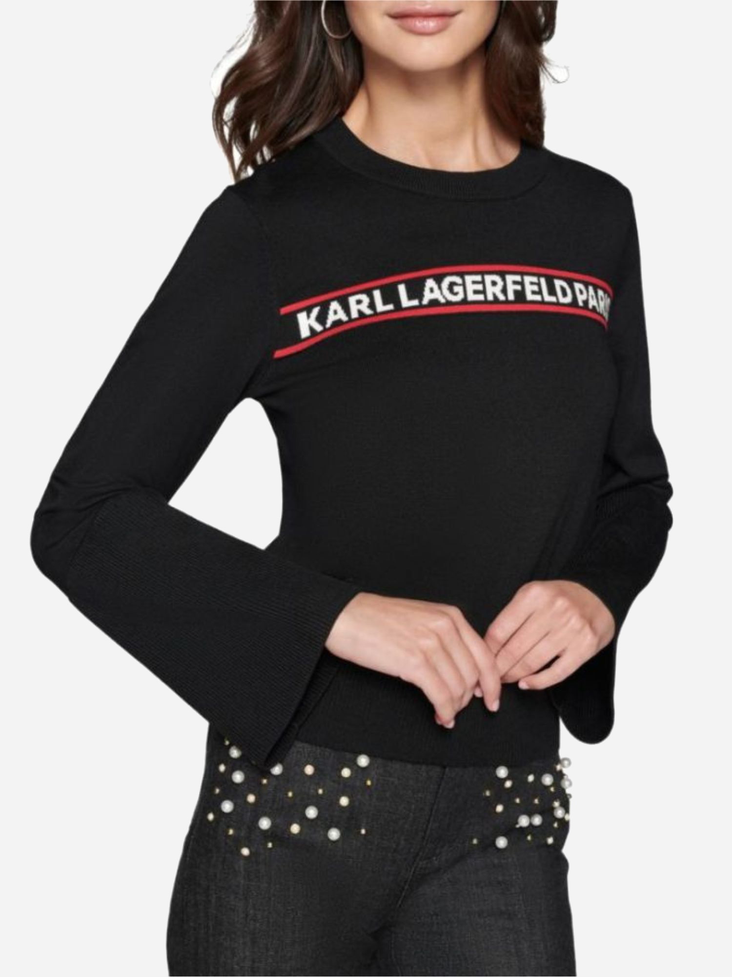 Джемпер жіночий Karl Lagerfeld 140772905 M Чорний від Rozetka на платформі USKIDKA Акція на Джемпер жіночий Karl Lagerfeld 140772905 M Чорний від Rozetka