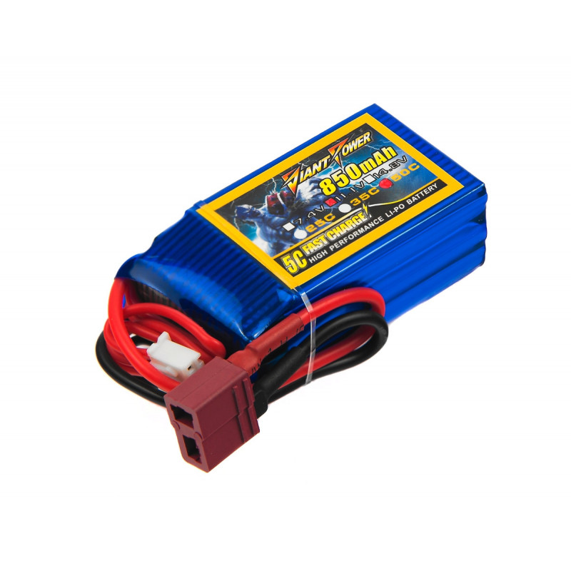 

Аккумулятор Giant Power Li-Pol 850mAh 11.1V 3S 50C 21x30x54мм T-Plug (DLC-3S850G-T)