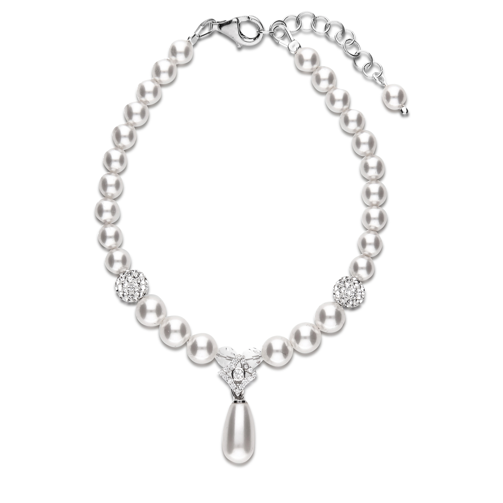 

Серебряный браслет SPARK Charm Pearl со Swarovski модели B58105816W