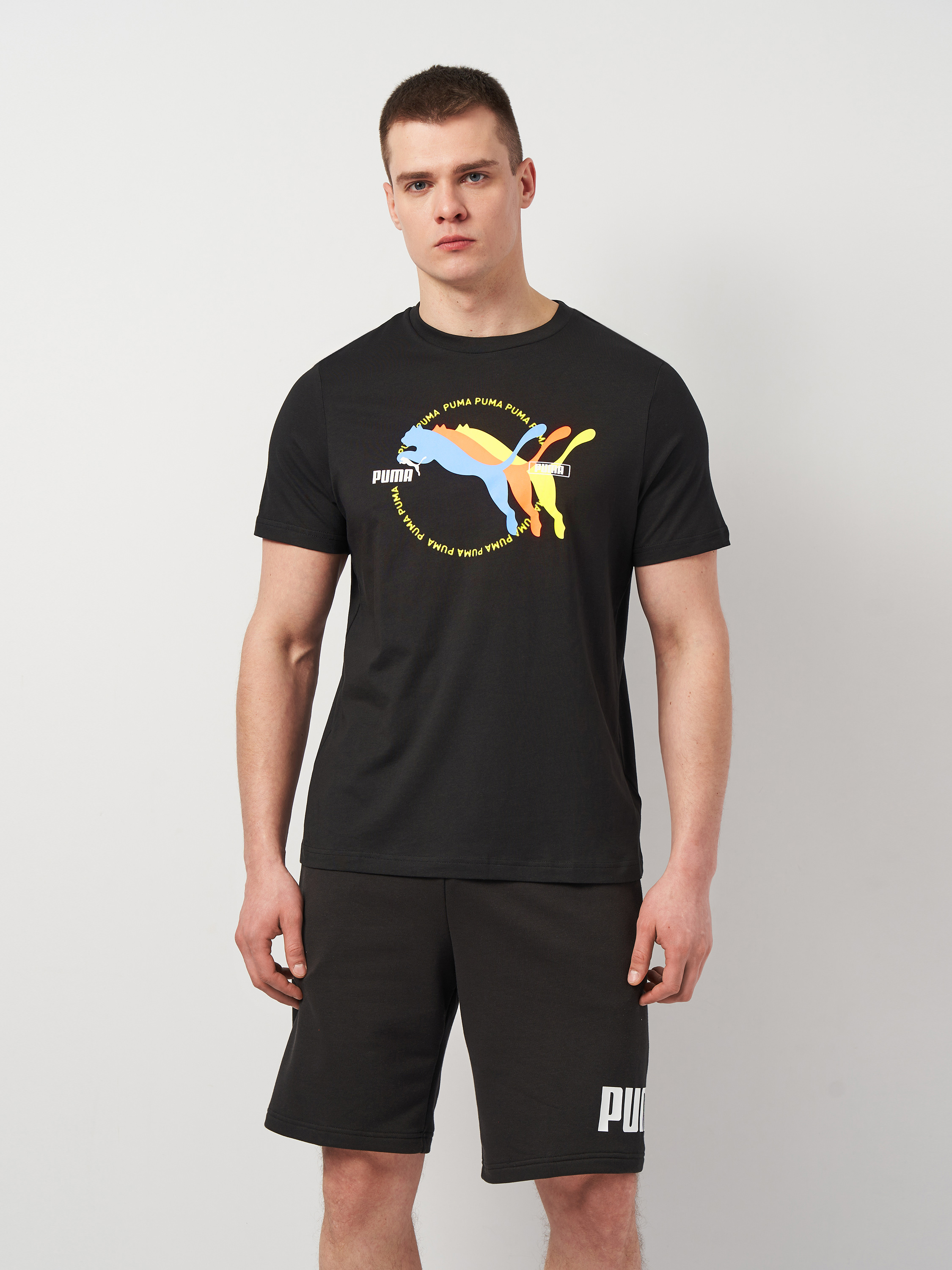 Футболка бавовняна довга чоловіча Puma Graphics Multiple Cat Logo Tee 68482601 M Black від Rozetka на платформі USKIDKA Акція на Футболка бавовняна довга чоловіча Puma Graphics Multiple Cat Logo Tee 68482601 M Black від Rozetka