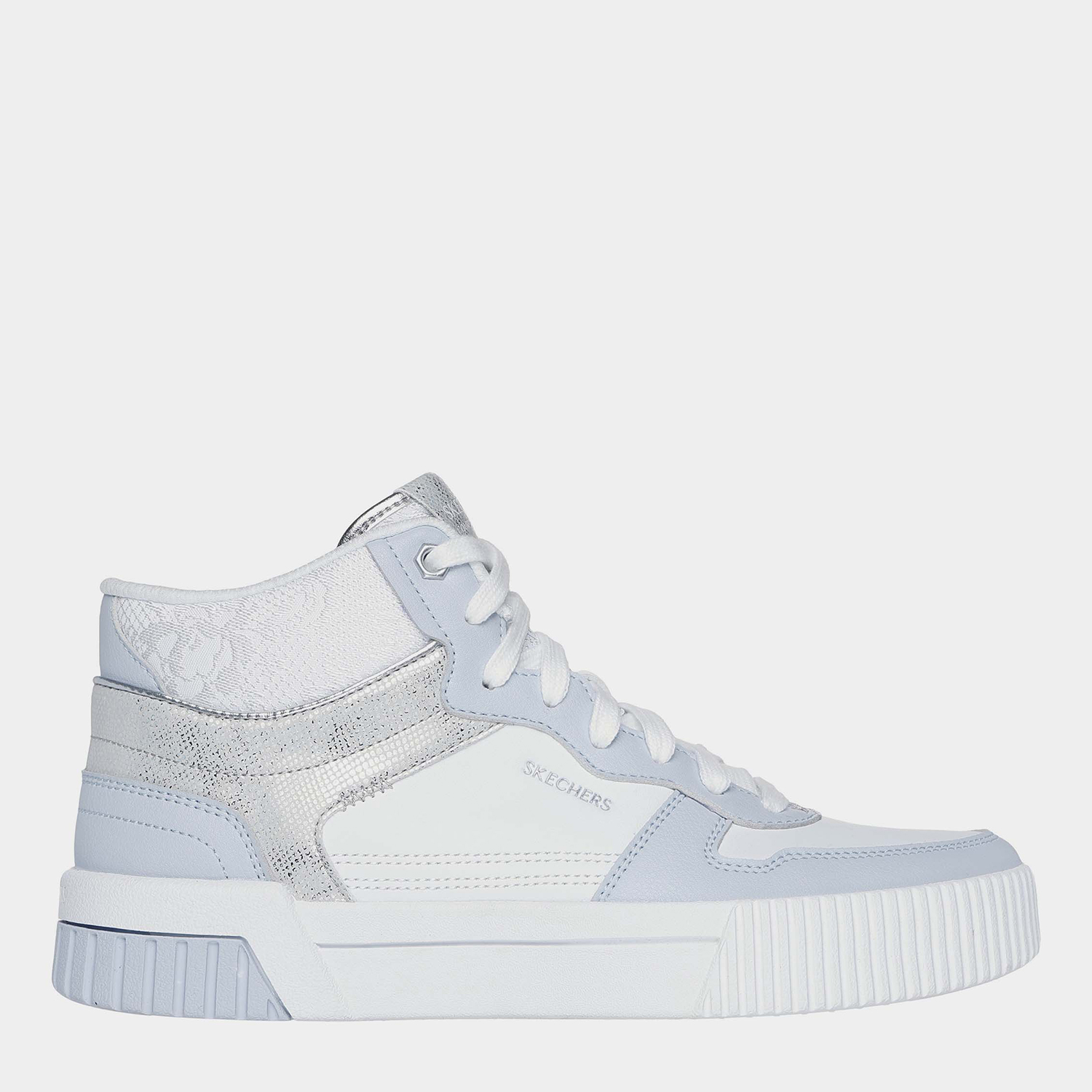 Жіночі кеди високі Skechers 185105 WLB 37 (7US) 24 см Білі/Блакитні від Rozetka на платформі USKIDKA Акція на Жіночі кеди високі Skechers 185105 WLB 37 (7US) 24 см Білі/Блакитні від Rozetka
