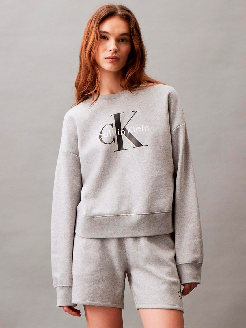 Світшот на флісі жіночий Calvin Klein Monogram Logo Fleece 11162040 L Сірий від Rozetka на платформі USKIDKA Акція на Світшот на флісі жіночий Calvin Klein Monogram Logo Fleece 11162040 L Сірий від Rozetka