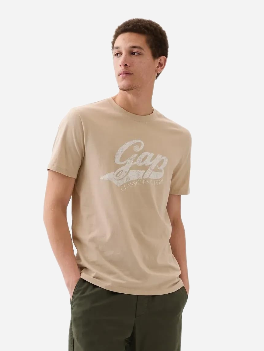 Футболка бавовняна довга чоловіча Gap 120226107 XL Бежева від Rozetka на платформі USKIDKA Акція на Футболка бавовняна довга чоловіча Gap 120226107 XL Бежева від Rozetka