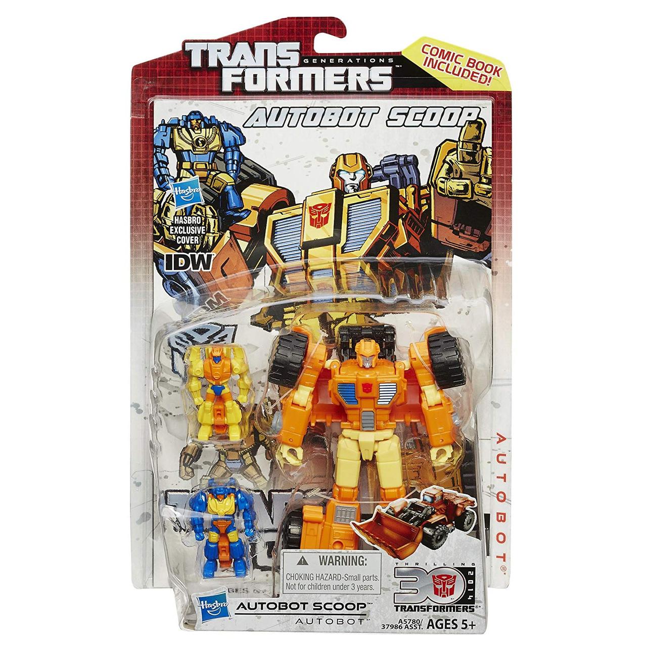 

Трансформер-автобот Скуп - Scoop, Deluxe Class, 30th Transformers, Generations, Hasbro