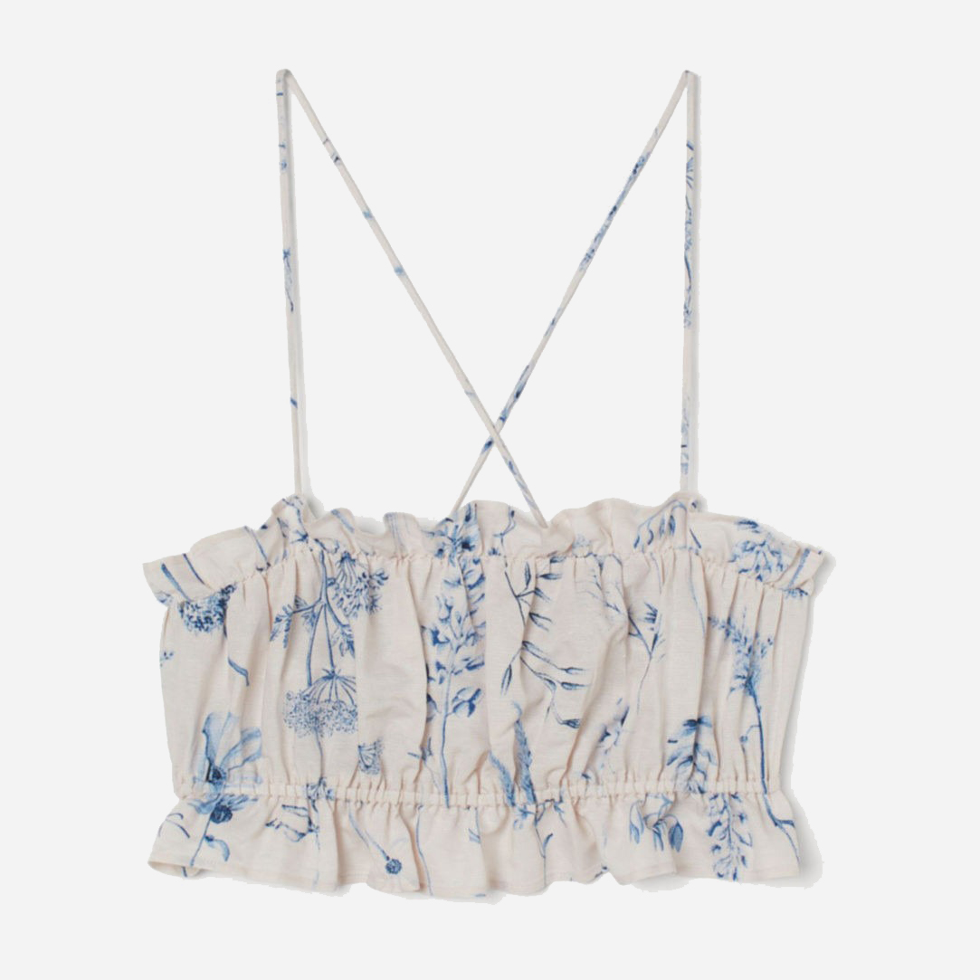 Топ жіночий H&M 10034813wer S Бежевий з блакитним від Rozetka на платформі USKIDKA Акція на Топ жіночий H&M 10034813wer S Бежевий з блакитним від Rozetka