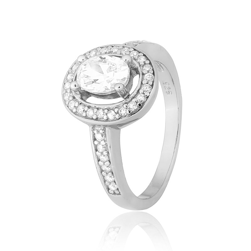

Серебряное кольцо Silvex925 с фианитом 19.7 мм модели КК2Ф/482-П