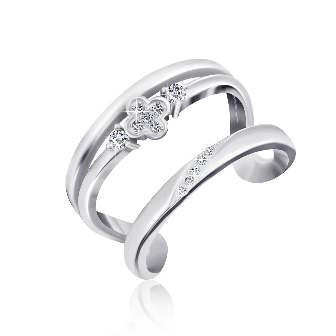 

Серебряное кольцо Silvex925 с фианитом 17.4 мм модели К2Ф/А721-З