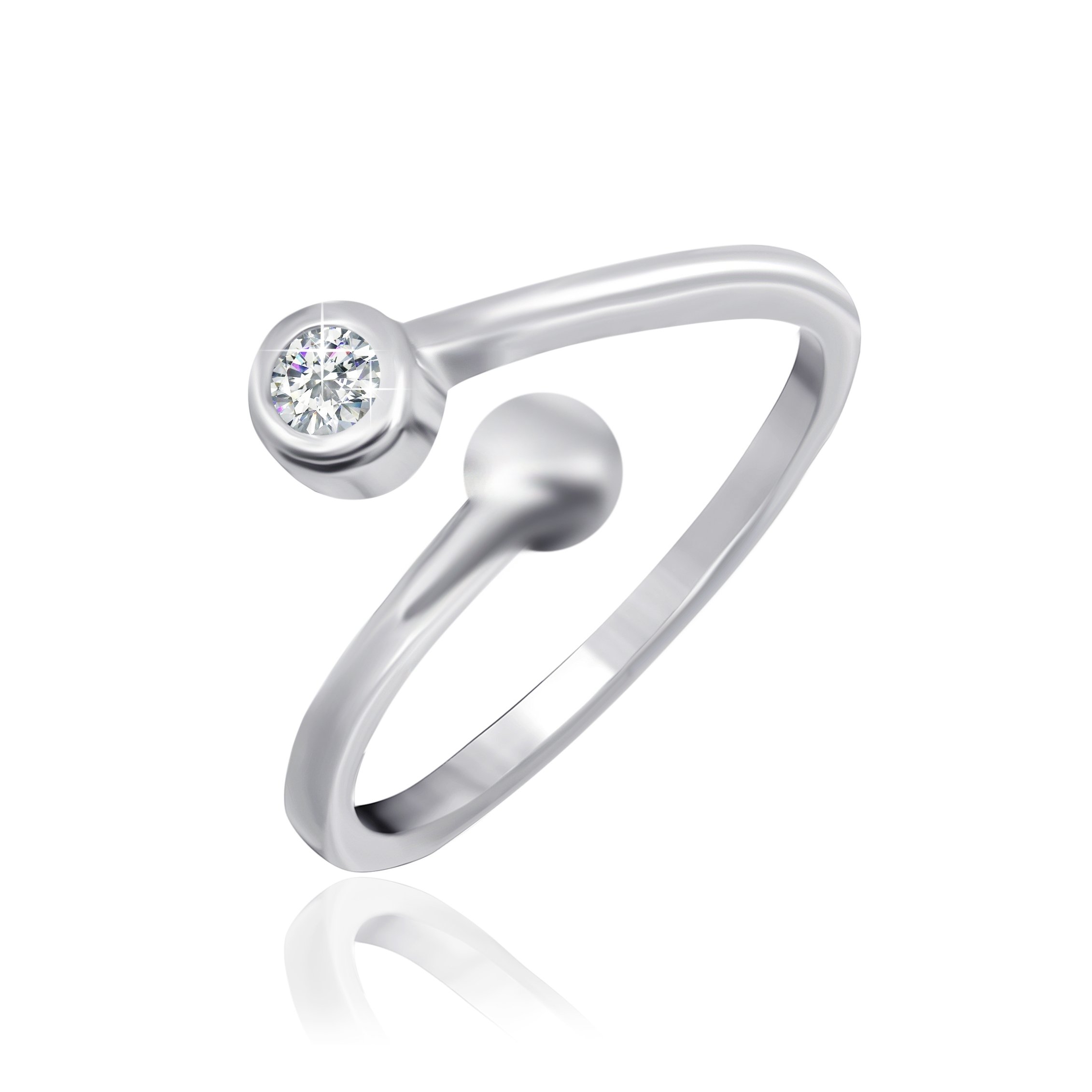 

Серебряное кольцо Silvex925 с фианитом 18.7 мм модели К2Ф/722-М