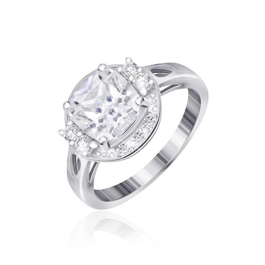 

Серебряное кольцо Silvex925 с фианитом 19.0 мм модели КК2Ф/395-Н