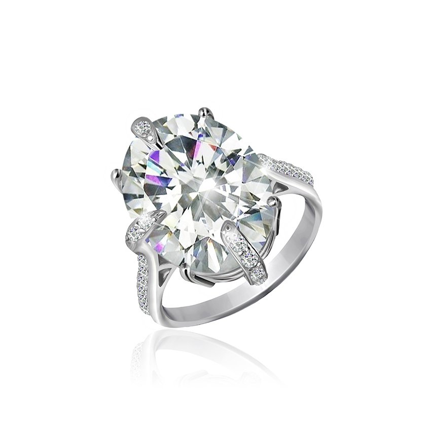 

Серебряное кольцо Silvex925 с фианитом 17.4 мм модели КК2Ф/394-З