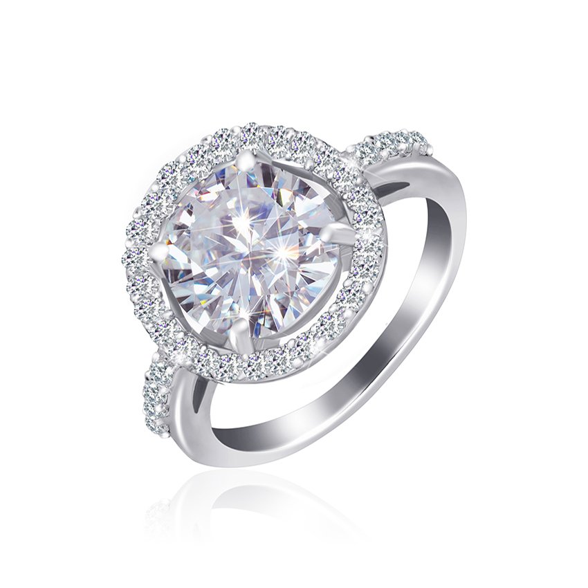 

Серебряное кольцо Silvex925 с фианитом 19.0 мм модели КК2Ф/398-Н