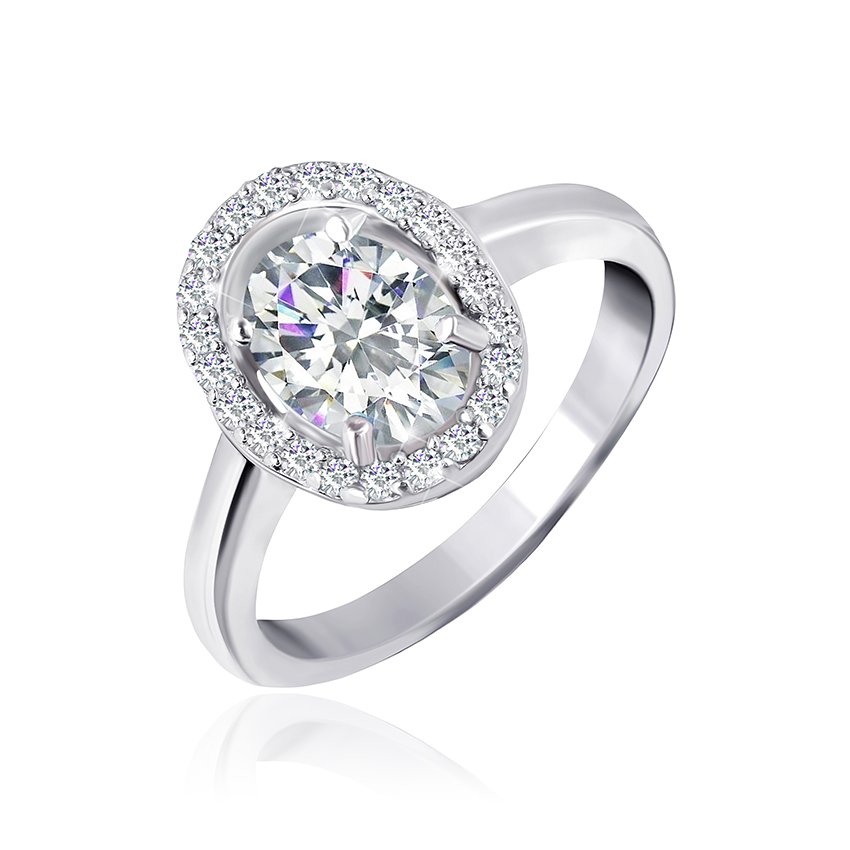 

Серебряное кольцо Silvex925 с фианитом 17.4 мм модели КК2Ф/403-З