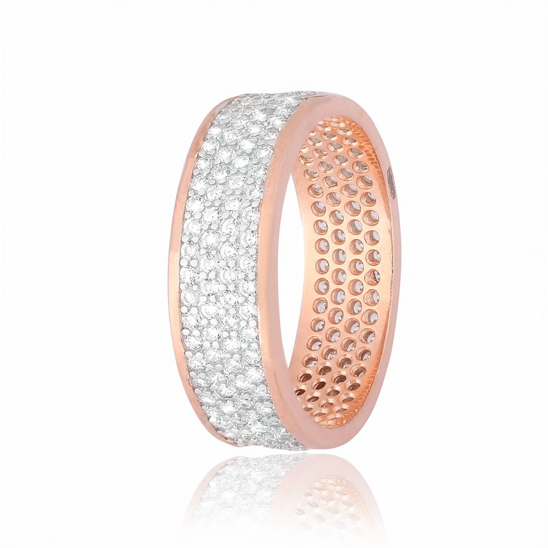 

Серебряное кольцо Silvex925 с фианитом 17.4 мм модели КК3Ф/373-З