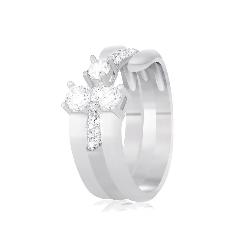 

Серебряное кольцо Silvex925 с фианитом безразмерное модели К2Ф/186