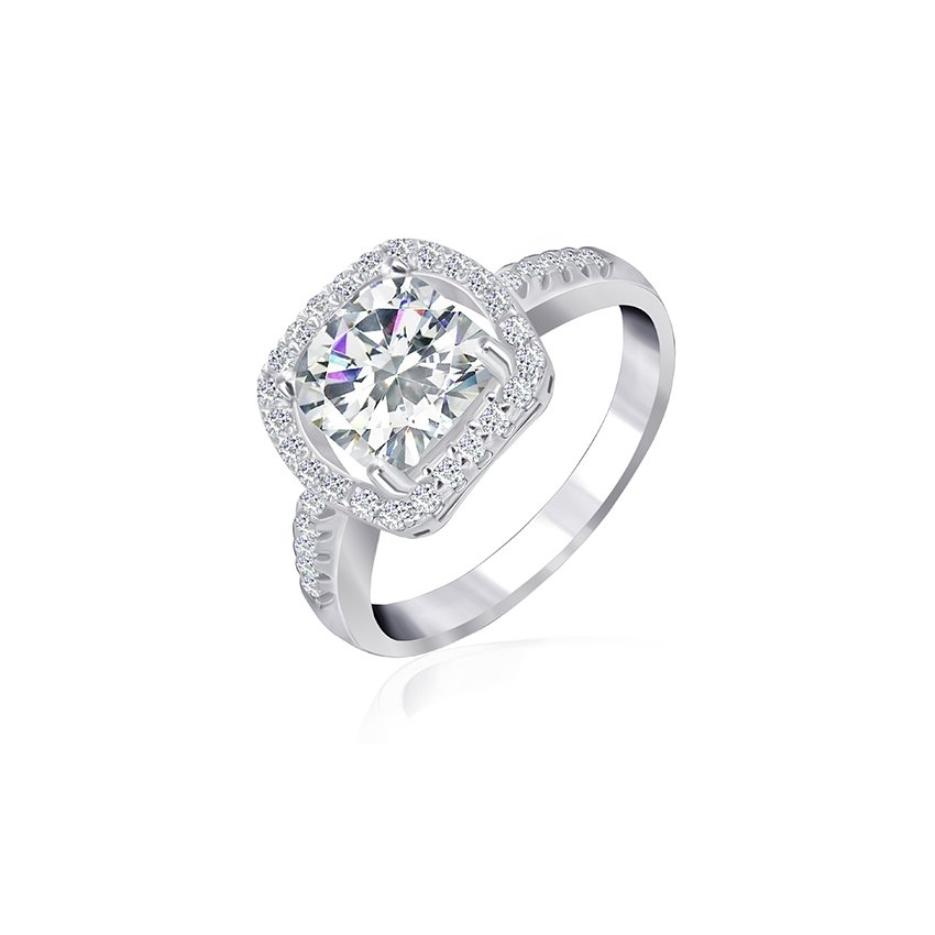 

Серебряное кольцо Silvex925 с фианитом 15.9 мм модели КК2Ф/393-В