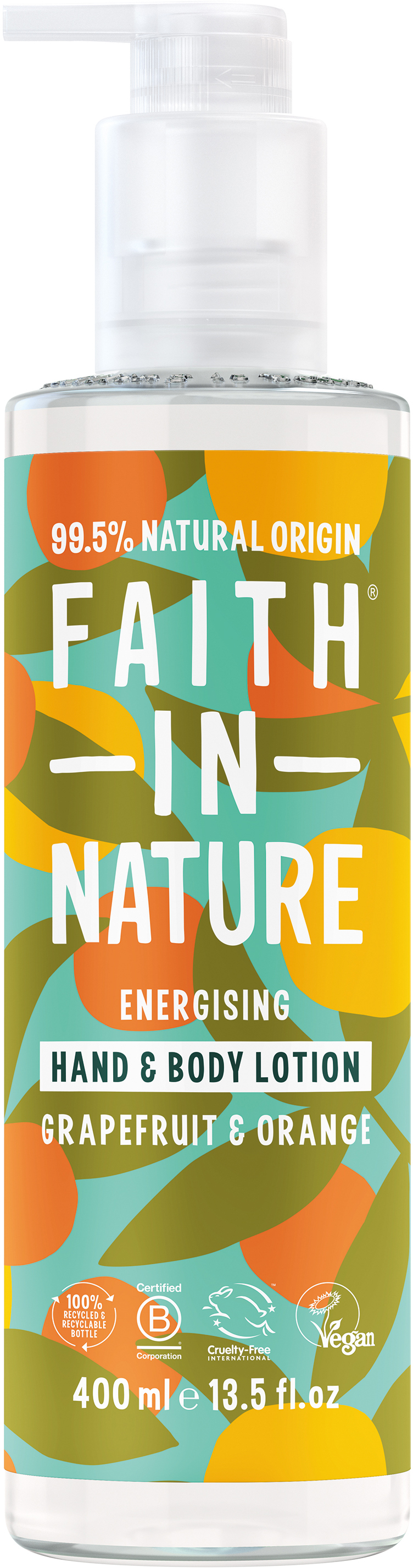 Натуральний лосьйон для рук і тіла Faith in Nature з грейпфрутом та апельсином 400 мл (708002401657) — фото 1