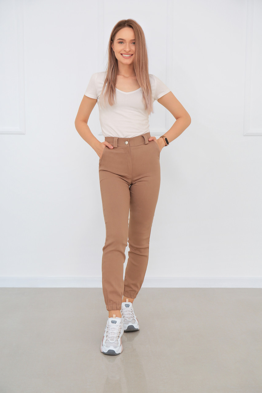 

Женские брюки Fashion Girl "Ellias"  бежевый, Женские брюки Fashion Girl "Ellias" 42 бежевый