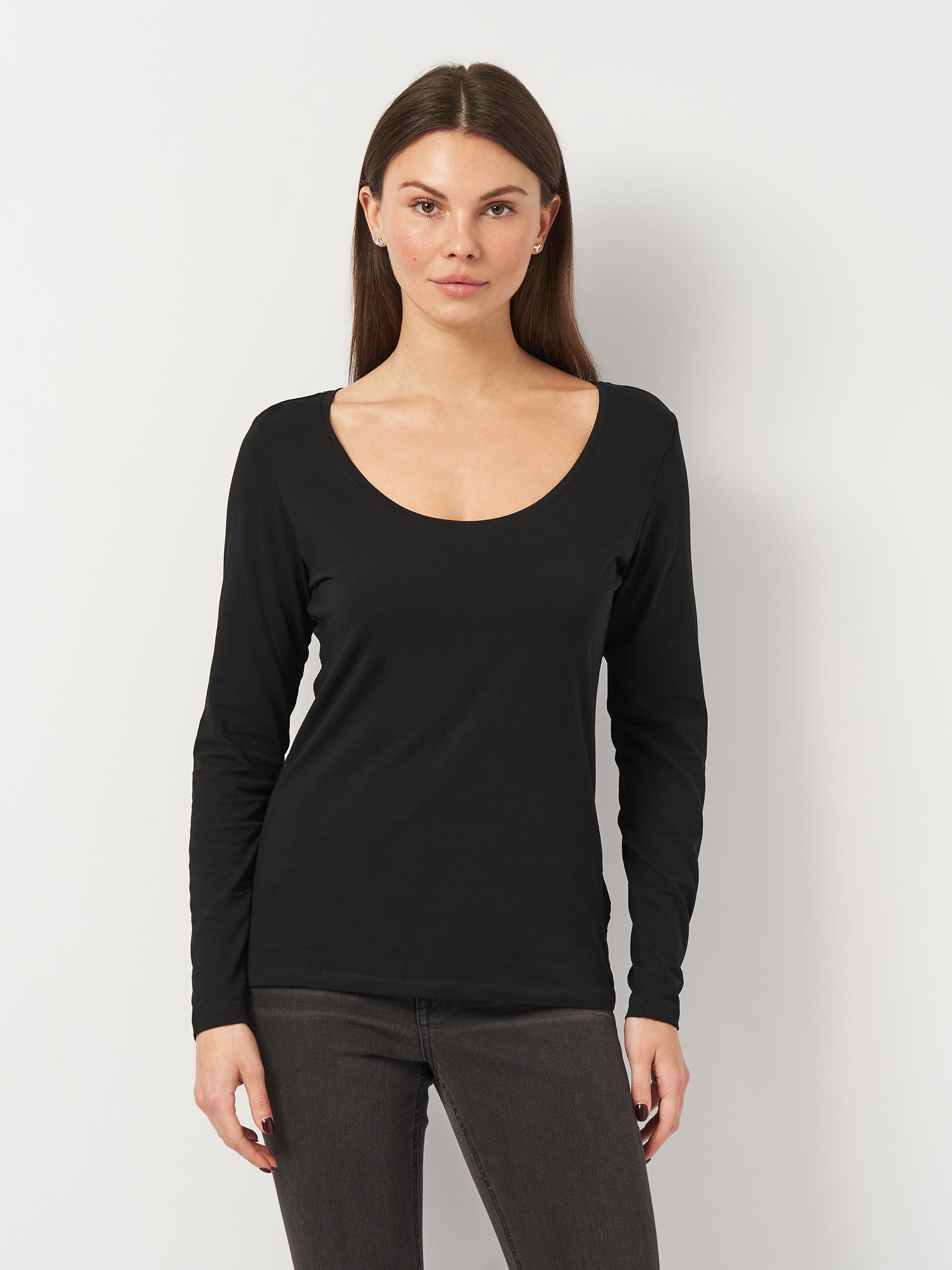 Акція на Лонгслів довгий жіночий H&M 1030894 L Чорний від Rozetka