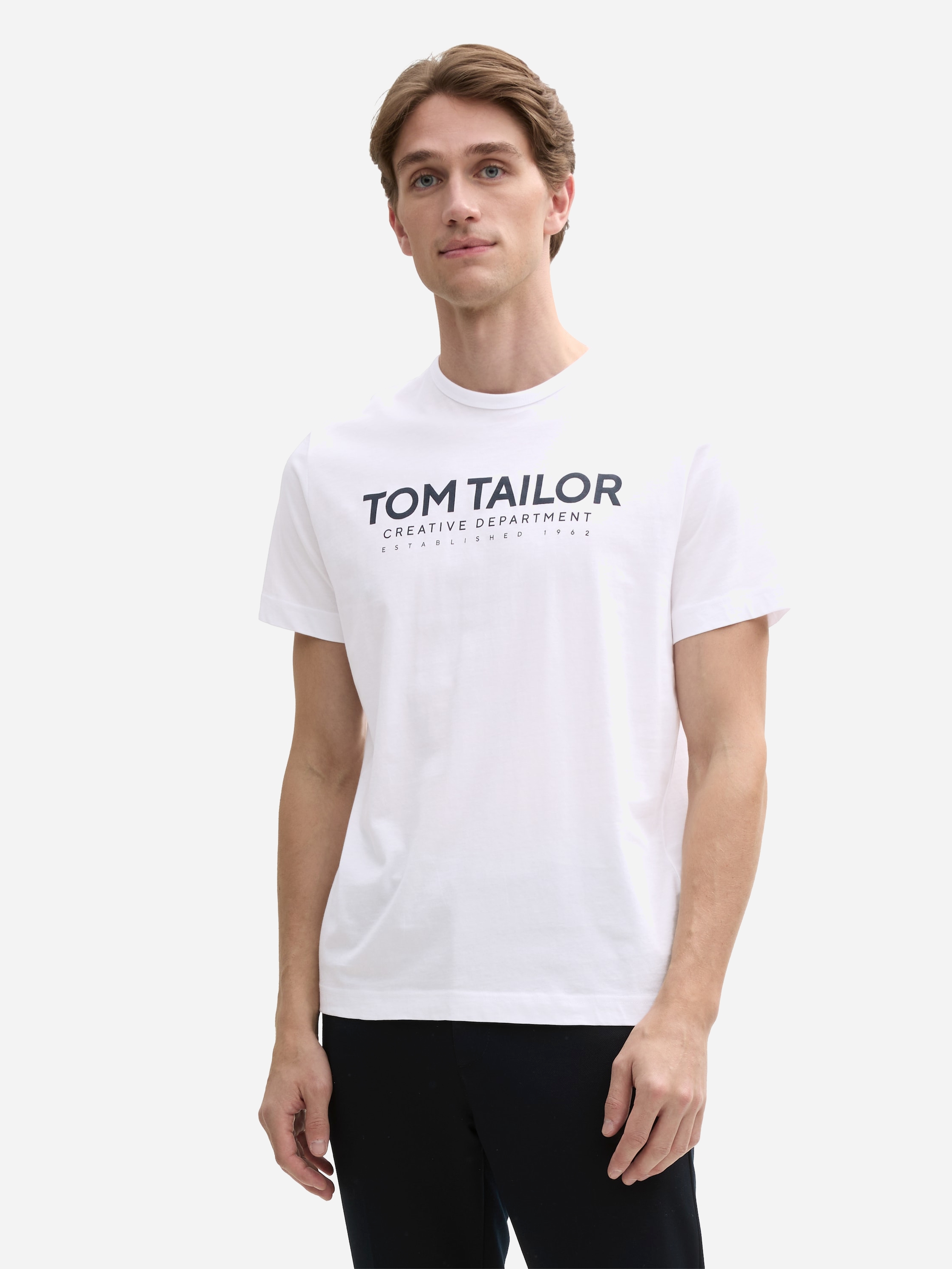 Акція на Футболка бавовняна чоловіча Tom Tailor 1045940-20000 3XL Біла від Rozetka