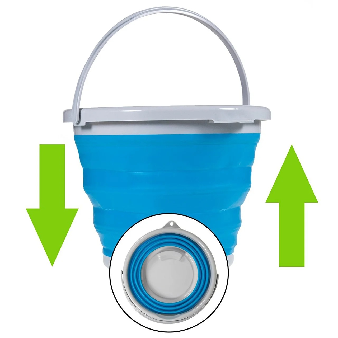 

Ведро 10 литров туристическое складное Collapsible Bucket v-b-10