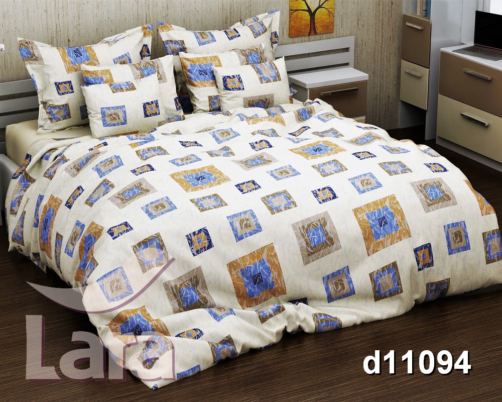 

Постельное белье LARA бязь d11094d двуспальное 4 наволочки в комплекте