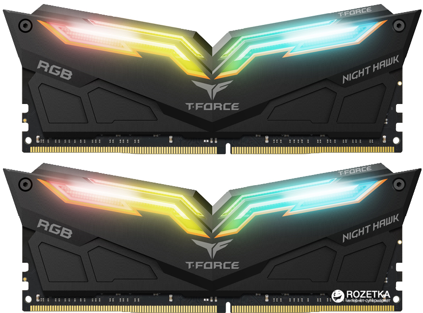 

Оперативная память Team T-Force NightHawk DDR4-3200 16384MB PC-25600 (Kit of 2x8192) Black HS RGB LED (TF1D416G3200HC16CDC01)