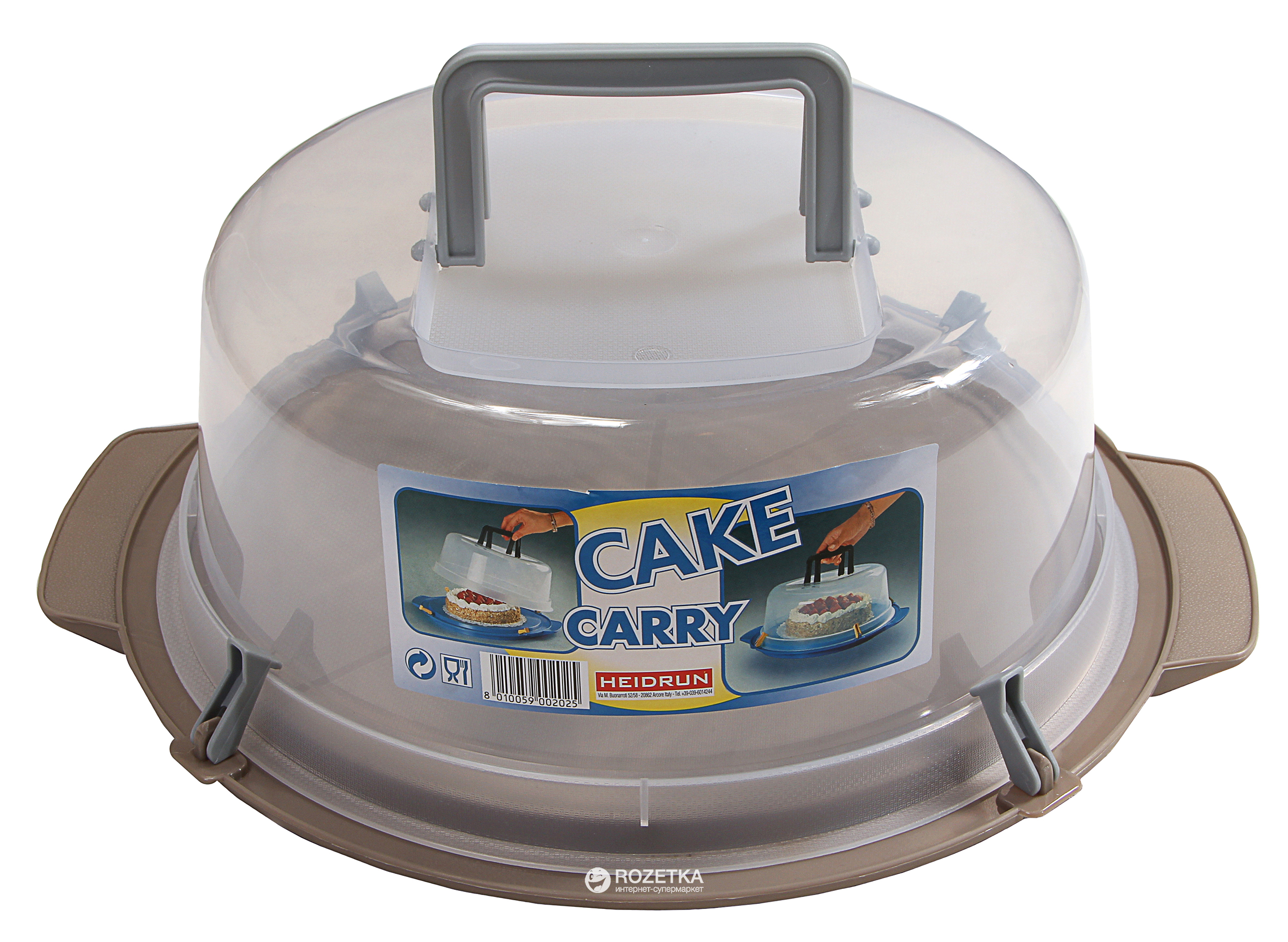 

Тортовница Heidrun Cake Carry с крышкой 35 см Серый (202_серый)