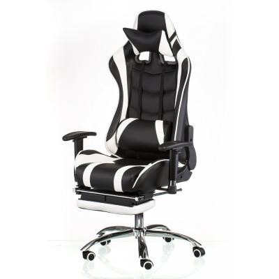 

Кресло игровое Special4You ExtremeRace black/white with footrest