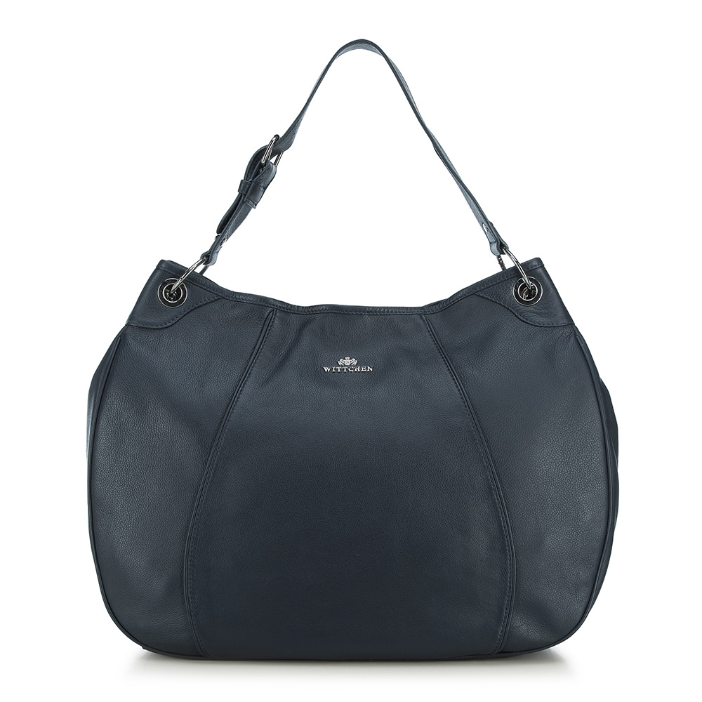 

Закругленная кожаная сумка 91-4E-314-7 темно-синий