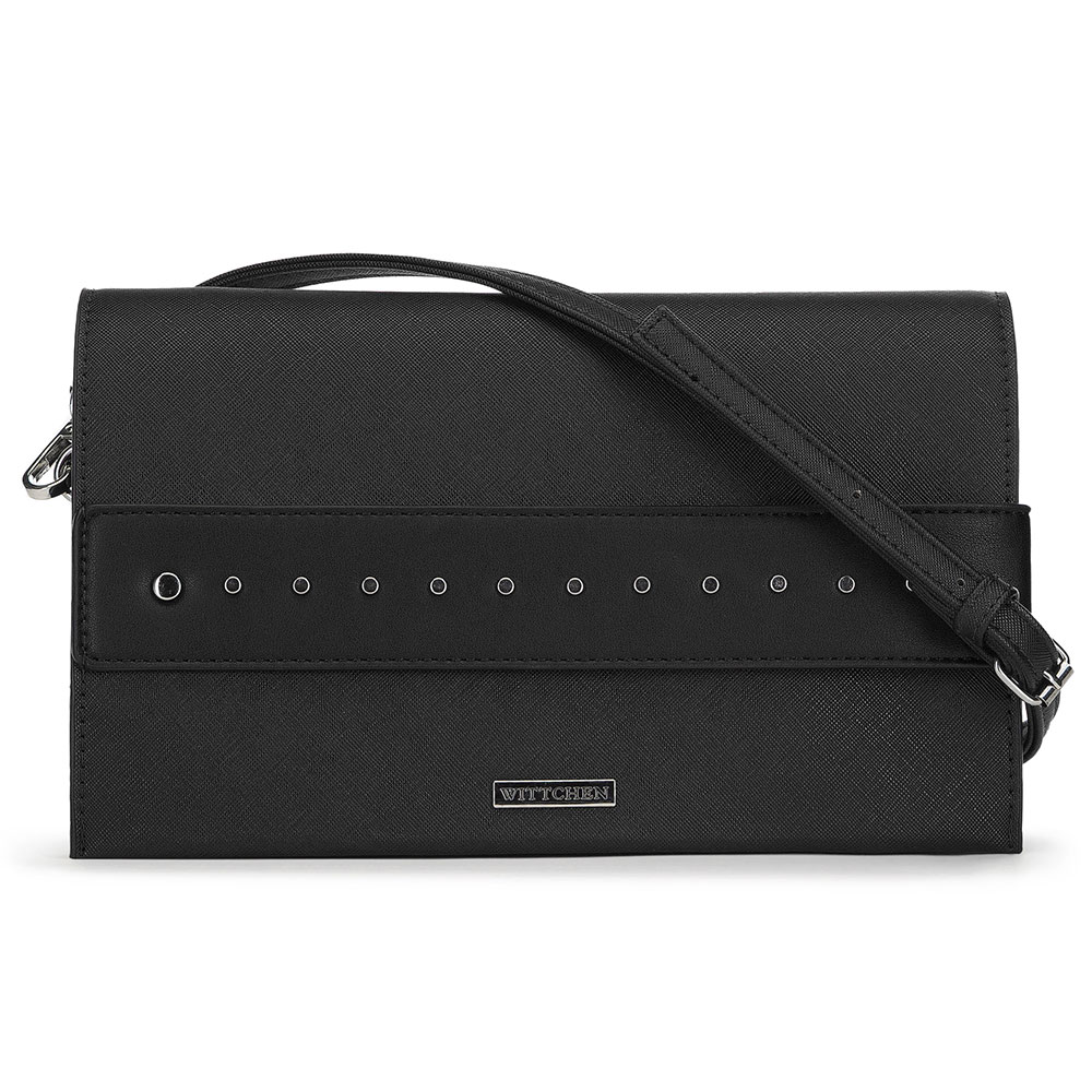 

Большая сумка клатч с заклепками 91-4Y-712-1 черный